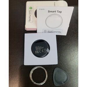 Kingtodo Smart Tag Tracker Black Compatible Apple Find My Airtag